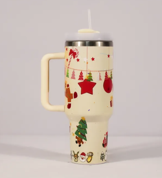 40 oz Christmas Pattern Tumbler