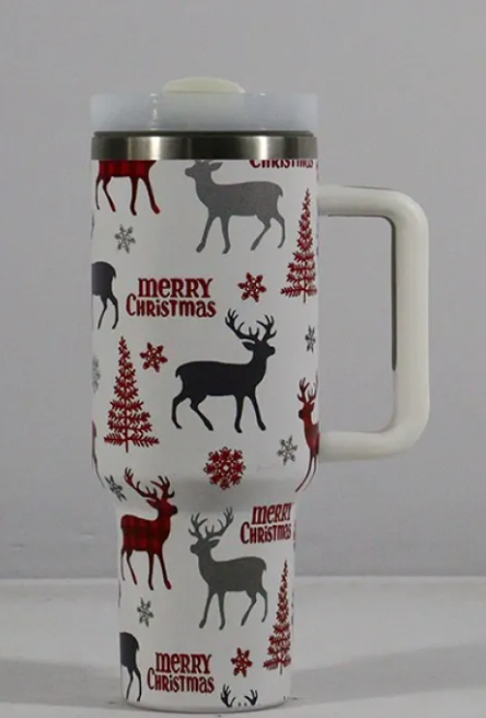 40 oz Christmas Pattern Tumbler