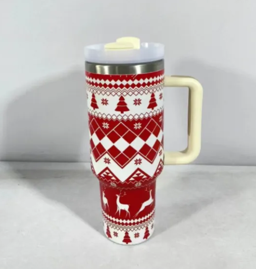 40 oz Christmas Pattern Tumbler