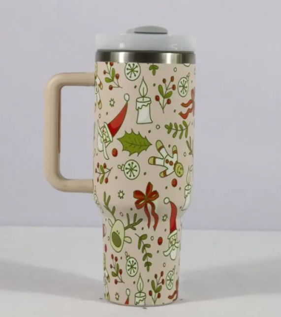 40 oz Christmas Pattern Tumbler