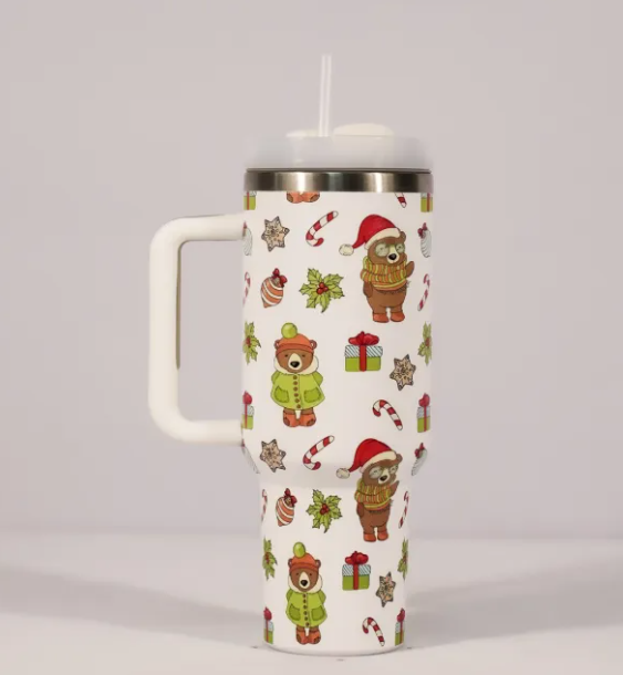 40 oz Christmas Pattern Tumbler