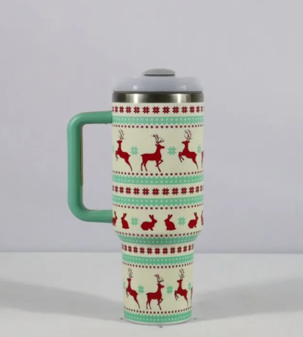 40 oz Christmas Pattern Tumbler